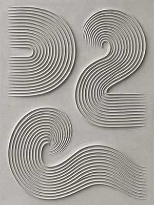 3D Textured Beige Swirl Abstract Oil Painting - Minimalist Zen Wall Art #SS127