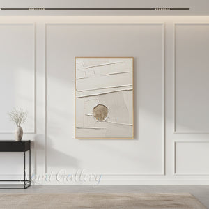 Handmade White Knife Abstract Canvas #SS171