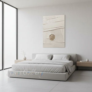Handmade White Knife Abstract Canvas #SS171