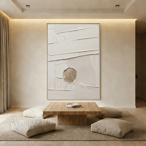 Handmade White Knife Abstract Canvas #SS171