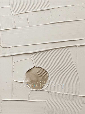 Handmade White Knife Abstract Canvas #SS171