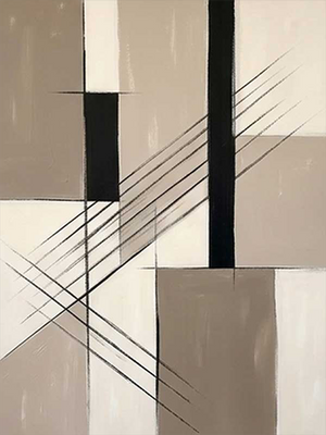 Large Neutral Beige Abstract Canvas Art for Decor #SS126