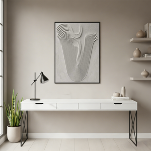 3D Beige Sunburst Abstract Textured Wall Art #SS129