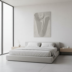 3D Beige Sunburst Abstract Textured Wall Art #SS129