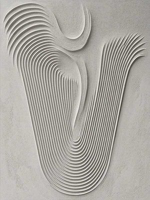 3D Beige Sunburst Abstract Textured Wall Art #SS129