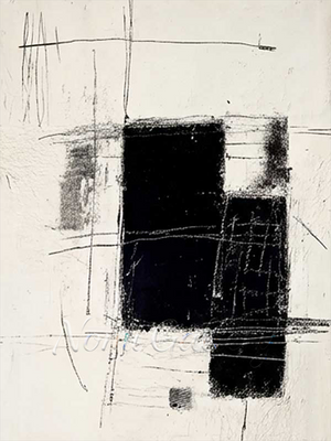 Black and White Abstract Line Wall Art | Modern Canvas Painting #SS177
