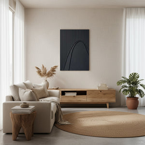 3D Black Vertical Line Textured Abstract Wall Art #SS131