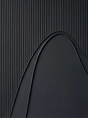 3D Black Vertical Line Textured Abstract Wall Art #SS131