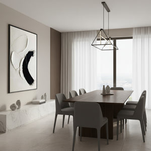 Modern Black & White 3D Textured Wall Art | Hand-Painted #SS135