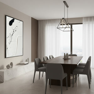 3D Textured Black & White Stratum Oil Painting #SS134