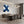 English: Modern Blue Cross Stroke Minimalist Hand-Painted Abstract Oil Canvas #SS241