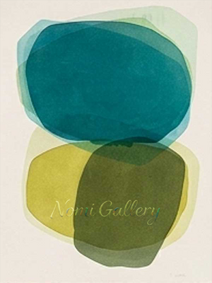 Handmade Green Watercolor Abstract Translucent Canvas Art #SS184