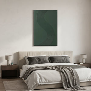 3D Textured S-Curve Geometric Abstract Oil Painting #SS138