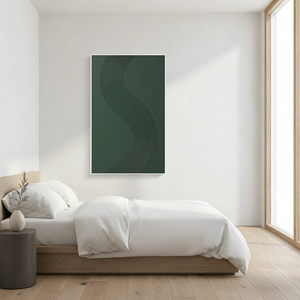 3D Textured S-Curve Geometric Abstract Oil Painting #SS138