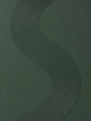 3D Textured S-Curve Geometric Abstract Oil Painting #SS138