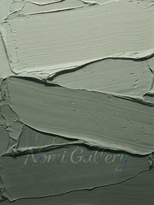 Modern Sage Green Minimalist Line Art Canvas Painting #SS192