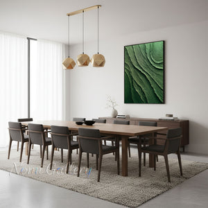 Modern Forest Green Textured Abstract Canvas #SS198
