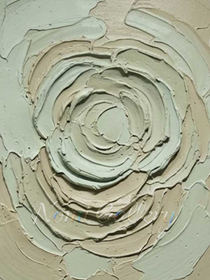 Handmade Sage Green 3D Textured Floral Wall Art #TC001