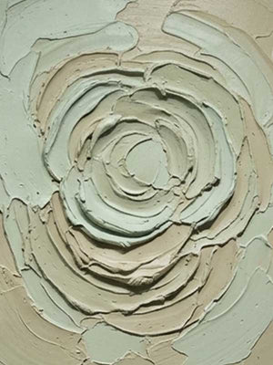 Handmade Sage Green 3D Textured Floral Wall Art #TC001