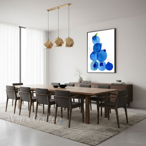 Minimalist Blueberry Watercolor Fruit Oil Painting #SS275