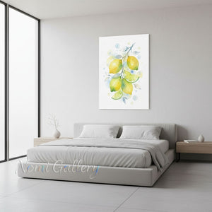 Minimalist Lemon Fruit Painting | Modern Kitchen Wall Art #SS276