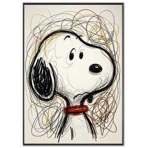 line-snoopy-art-black-frame-02.webp