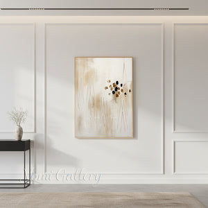 Handmade Minimalist Abstract Earth Tone Canvas Wall Art #TC002