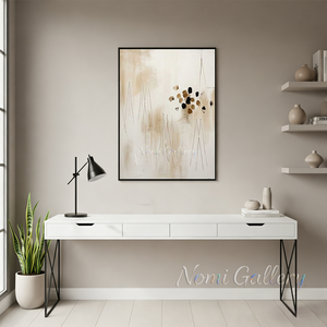 Handmade Minimalist Abstract Earth Tone Canvas Wall Art #TC002