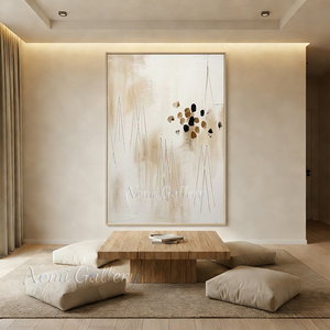 Handmade Minimalist Abstract Earth Tone Canvas Wall Art #TC002