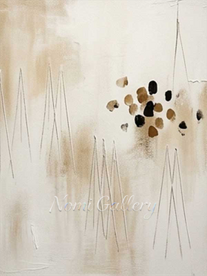 Handmade Minimalist Abstract Earth Tone Canvas Wall Art #TC002