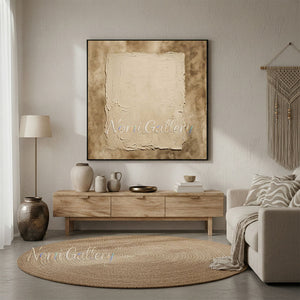 Minimalist Wabi-Sabi Textured Plaster Effect Hand-Painted Art #SS242