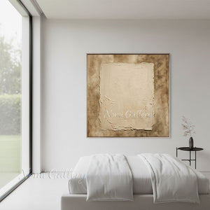 Minimalist Wabi-Sabi Textured Plaster Effect Hand-Painted Art #SS242