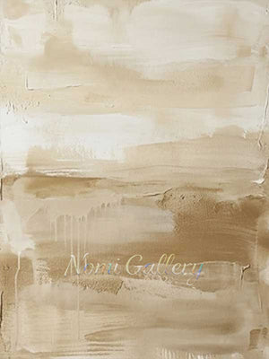Modern Beige Minimalist Textured Canvas Art #SS203