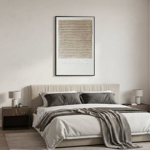 Handmade Wabi-Sabi Horizontal 3D Textured Line Art #TC004