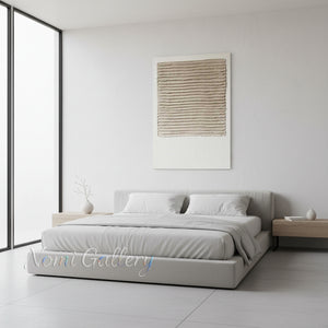 Handmade Wabi-Sabi Horizontal 3D Textured Line Art #TC004