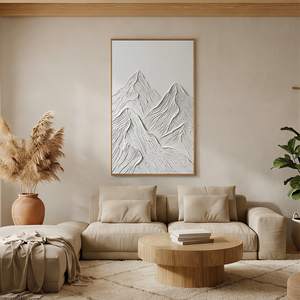 Modern Minimalist Mountain Wall Art | 3D Textured Abstract #SS143