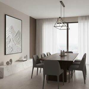 Modern Minimalist Mountain Wall Art | 3D Textured Abstract #SS143