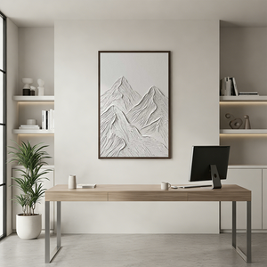 Modern Minimalist Mountain Wall Art | 3D Textured Abstract #SS143