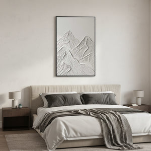 Modern Minimalist Mountain Wall Art | 3D Textured Abstract #SS143