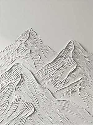 Modern Minimalist Mountain Wall Art | 3D Textured Abstract #SS143