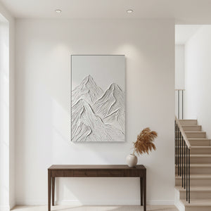 Modern Minimalist Mountain Wall Art | 3D Textured Abstract #SS143