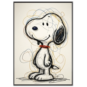 minimalist-snoopy-art-black-frame-02.webp