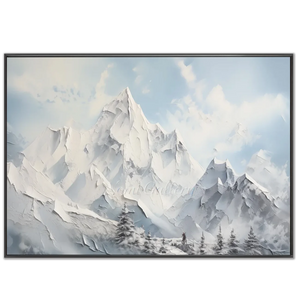 Majestic Textured Mountain Landscape Oil Painting #NM526
