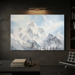 Majestic Textured Mountain Landscape Oil Painting #NM526