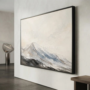 Abstract Textured Mountain Peaks Oil Painting #NM527