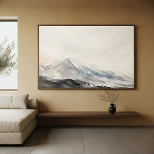 Abstract Textured Mountain Peaks Oil Painting #NM527