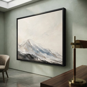 Abstract Textured Mountain Peaks Oil Painting #NM527