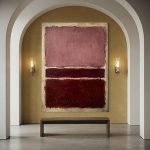 Abstract Plum & Crimson Harmony Oil Painting #NM565