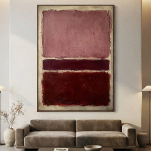 Abstract Plum & Crimson Harmony Oil Painting #NM565