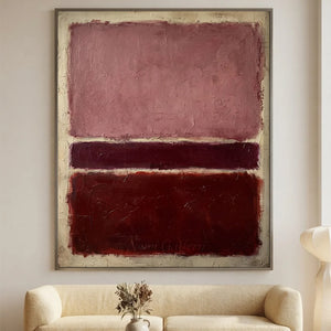 Abstract Plum & Crimson Harmony Oil Painting #NM565